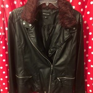 New Look Faux Leather Jacket XL
